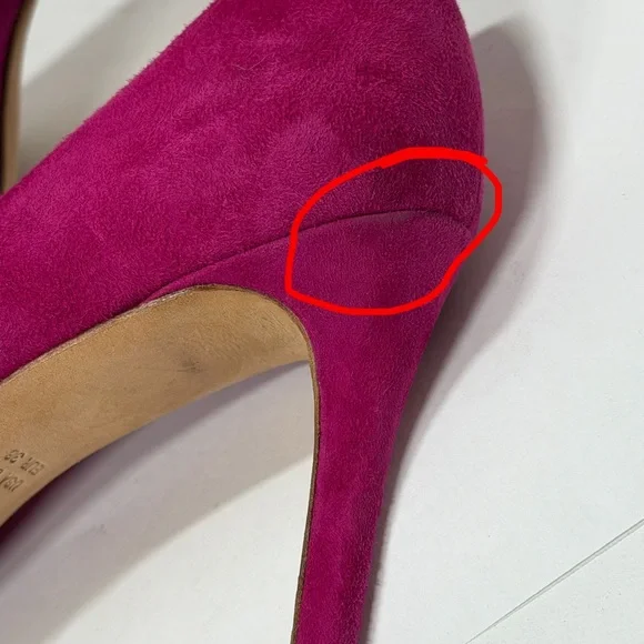 Vince Camuto (Via Spiga) Fuchsia Suede Stiletto Heels – Size 6M - Picture 9 of 9